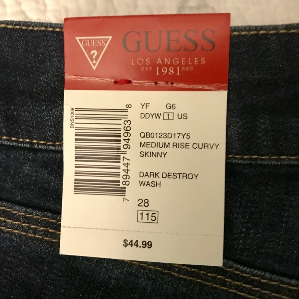 Guess Jeans Sienna Curvy fit dark destroy